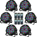 Litake 36 LED Stage Lights,DJ Par Lights Sound Activated,DMX & Remote Controlled LED Uplights for Events Wedding Dance Floor Party DJ Live Show-6 Packs - Image 2