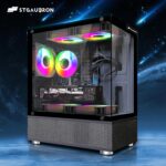 STGAubron Gaming PC Computer Desktop, Intel 10th Gen G5905 3.5G, Radeon RX 580 16G, 16G DDR4, 512G SSD, WiFi, BT 5.0, RGB Fan x5, Windows 11 Home - Image 4