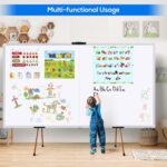 Magnetic White Board Dry Erase Board for Wall，72" x 48" (6ft x 4ft) Wall-Mounted Aluminum Frame Marker Board, Foldable Portable Whiteboard with a Long Pen Tray for School, Classroom, Office & Home - Image 4