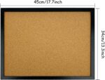 GDMINLO Black Cork Bulletin Board, 17.7 X 13.3 inches with Oak Wood Finish Frame, for Wall Office Home and School (Pins, Eye Bolts, gaskets, Screws) - Image 3
