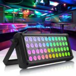 Stage Light Bar Wash Light 80W 48LEDs RGB Dj Lights Bar 2-8-12 DMX Control Auto Play Sound Activated Uplight Bar for Wedding Disco Party Stage Lighting - Image 2