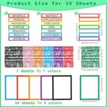 39 Sheets Science Fair Board Supplies - 24 Self Adhesive Presentation Subtitles, 6 Science Fair Project Titles, 2 Blank Titles, 7 Personalized Letter Stickers for Classroom Office, Colorful - Image 3