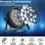 Stage Lights LED Par Lights，10X18W RGBW 4-in-1 LED DJ Par Can Light with Strobe/Wash Stage Effect by DMX512 & Sound Activated Uplighting for Events Wedding Parties Church Club DJ Live Show - Image 7