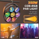 4Packs Retro Stage Light LED RGB COB 7 LED Par Light DMX Control Sound Activated Vintage Uplights for Events Concert Wedding Party Music Live Show Church DJ Birthday - Image 5