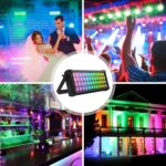 Stage Light Bar Wash Light 80W 48LEDs RGB Dj Lights Bar 2-8-12 DMX Control Auto Play Sound Activated Uplight Bar for Wedding Disco Party Stage Lighting - Image 6