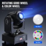 Moving Head DJ Lights, U`King 50W LED Moving Head Light with 7 Gobos 7 Colors and Open White Beam Spotlight by DMX and Sound Activated for Wedding DJ Disco Parties Live Show Church Bar (Set of 4) - Image 4