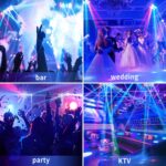 U`King Spider Moving Head Light 8x10W LEDs Beam DJ Lights RGBW Sound Activated and DMX-512 Control for Party Pub Festival Disco Show Wedding Event Stage Lighting - 2 Packs - Image 6