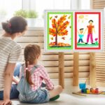 Dianelhall 25 Pcs Rainbow Color Frame Poster Board 10.2 x 15 Inch Colored White Poster Board Paper Colorful Bright Blank Display Board for School Project Kid DIY Craft Presentation Holiday Event - Image 8