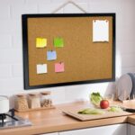 GDMINLO Black Cork Bulletin Board, 17.7 X 13.3 inches with Oak Wood Finish Frame, for Wall Office Home and School (Pins, Eye Bolts, gaskets, Screws) - Image 7
