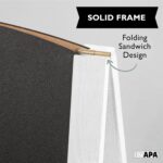 Ilyapa A-Frame Chalkboard Sidewalk Sign - Rounded Top Folding Standing Sandwich Sign for Restaurant, Office, Weddings - White Wood, 18 x 31.5 - Image 5
