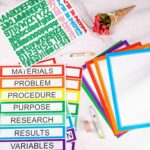 39 Sheets Science Fair Board Supplies - 24 Self Adhesive Presentation Subtitles, 6 Science Fair Project Titles, 2 Blank Titles, 7 Personalized Letter Stickers for Classroom Office, Colorful - Image 6