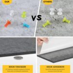 12" Large Bulletin Board with 30 Push Pins, Pack of 8 Hexagon Felt Pin Board Notice Boards for Home Office Kitchen, Felt Wall Tiles for Photos Memos - Image 7
