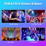 Laser Lights DJ Lights for Parties Pro 4 in 1 with Sound Activated & DMX Control DJ Laser Light Show RGBW & UV Beam Effect Stage Laser Light for Party Birthday Disco Bar Stage Live Show - Image 5
