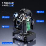 Moving Head DJ Lights, U`King 50W LED Moving Head Light with 7 Gobos 7 Colors and Open White Beam Spotlight by DMX and Sound Activated for Wedding DJ Disco Parties Live Show Church Bar (Set of 4) - Image 6