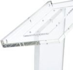 Tall Clear Podium, Floor Standing Lectern with Lip for Books or Presentation (Acrylic) - Image 5
