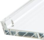 Displays2go Clear Acrylic Lectern with Signage, Floor Standing – Clear, Silver (LCTSLAB1117) - Image 4