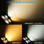 LED Blinder Stage Light,200W COB Par Cool White and Warm White Uplighting, DMX/Master-Slave DJ Light,Stage Blinder & Strobe for Church Wedding Concert Theater Show - Image 4