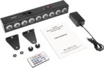 Battery Powered Stage Light Bar,54W 9 LED RGBWA+UV Rechargeable DJ Light Bar with Remote Control Built-in 5200mAh Battery Sound Activated DMX512 Uplights for Party Events Wedding Church Disco - Image 8