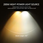 LED Blinder Stage Light,200W COB Par Cool White and Warm White Uplighting, DMX/Master-Slave DJ Light,Stage Blinder & Strobe for Church Wedding Concert Theater Show - Image 3