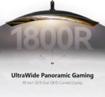 INNOCN 49" OLED Ultrawide Curved Gaming Monitor 5120 x 1440p 144Hz, 0.03ms, USB Type C 90W, HDMI 2.1, DisplayPort, USB Hub, Speakers, Adaptive-Sync, Adjustable Stand, Black - Image 7