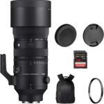 Sigma 70-200mm f/2.8 DG DN OS Sports Lens for Sony E | Dyanmic Zoom Camera Lens with Tiffen 77mm UV Filter, 128GB Extreme PRO SD Card and Camera Backpack with Versatile Storage (Bundle Set) - Image 2