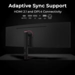 Deco Gear 49" Curved Ultrawide 5K Gaming Monitor, 32:9, 120 Hz, 101% NTSC 100% sRGB, Adjustable, Home Office and Entertainment Workstation - Image 7