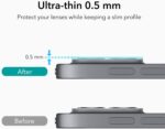ESR 2 Pack Camera Lens Protector Compatible with iPad iPad Pro11/13 2024, Pro 12.9/11 Inch (2022/2021/2020), 9H Anti-Scratch Tempered Glass, HD Clarity, 3D Full Coverage - Image 7