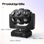 180W RGBW LED 4 in1 Moving Head Light 360 Rotation DJ Light with Sound Activated DMX Control Beam Stage Lighting for Party Live Show Wedding Club - Image 6