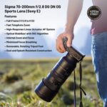Sigma 70-200mm f/2.8 DG DN OS Sports Lens for Sony E | Dyanmic Zoom Camera Lens with Tiffen 77mm UV Filter, 128GB Extreme PRO SD Card and Camera Backpack with Versatile Storage (Bundle Set) - Image 4