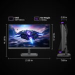 INNOCN 24.5" 1440P QHD 2K Gaming Monitor, 240Hz PC Computer Desktop Monitor, IPS, HDMI 2.1, DisplayPort, FreeSync, Console Ready, 1ms, MPRT, Eye Care, Flicker-Free, Speaker, 25G2S - Image 6