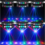 8-Pack U`King Spider Moving Head Light 8x10W LEDs Beam Sound Activated and DMX-512 Control for Party Pub Festival Disco Show Wedding Event - Image 5