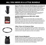 Sigma 70-200mm f/2.8 DG DN OS Sports Lens for Sony E | Dyanmic Zoom Camera Lens with Tiffen 77mm UV Filter, 128GB Extreme PRO SD Card and Camera Backpack with Versatile Storage (Bundle Set) - Image 3