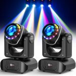 2-Pack 108W Moving Head dj Light with Remote Rotating 18-Facet Prism 10 Gobos 8 Colors DJ Lighting Spotlight by DMX and Sound Activated for Wedding,Parties,Bar,Live Show - Image 2