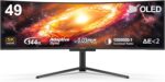 INNOCN 49" OLED Ultrawide Curved Gaming Monitor 5120 x 1440p 144Hz, 0.03ms, USB Type C 90W, HDMI 2.1, DisplayPort, USB Hub, Speakers, Adaptive-Sync, Adjustable Stand, Black - Image 2