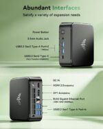 KAMRUI Mini PC, E3B 32GB RAM 512GB SSD Mini Gaming Computers AMD Ryzen 5 7430U Micro Desktop Computer (Max 4.3GHz,6C/12T, Beat 5650U), Small PC Support WiFi 6, BT5.2, Triple Display for Office Home - Image 10