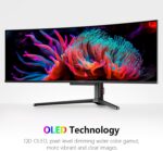 INNOCN 49" OLED Ultrawide Curved Gaming Monitor 5120 x 1440p 144Hz, 0.03ms, USB Type C 90W, HDMI 2.1, DisplayPort, USB Hub, Speakers, Adaptive-Sync, Adjustable Stand, Black - Image 5