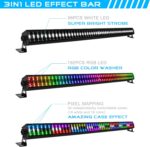 LED Stage Light Bar - OPPSK 100W 288LEDs RGBW DJ Light Bar - Chasing Function Pixel Mapping Strobe Lighting Effects - DMX Control Uplights for Events Live Show Wedding Halloween Party Stage Lighting - Image 3