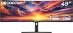 Deco Gear 49" Curved Ultrawide 5K Gaming Monitor, 32:9, 120 Hz, 101% NTSC 100% sRGB, Adjustable, Home Office and Entertainment Workstation - Image 2