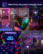 Luditek 3-Pack Sound Activated Party Lights with Remote Control Dj Lighting, Disco Ball Light, Strobe Light Stage Lamp for Home Room Dance Prom Party Decorations Supplies - Image 7