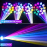 2-Pack 108W Moving Head dj Light with Remote Rotating 18-Facet Prism 10 Gobos 8 Colors DJ Lighting Spotlight by DMX and Sound Activated for Wedding,Parties,Bar,Live Show - Image 5