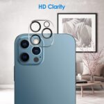 JETech Camera Lens Protector for iPhone 12 Pro Max 6.7-Inch, 9H Tempered Glass, HD Clear, Anti-Scratch, Case Friendly, Does Not Affect Night Shots, 3-Pack - Image 4
