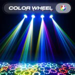 2-Pack 108W Moving Head dj Light with Remote Rotating 18-Facet Prism 10 Gobos 8 Colors DJ Lighting Spotlight by DMX and Sound Activated for Wedding,Parties,Bar,Live Show - Image 3