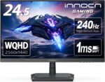 INNOCN 24.5" 1440P QHD 2K Gaming Monitor, 240Hz PC Computer Desktop Monitor, IPS, HDMI 2.1, DisplayPort, FreeSync, Console Ready, 1ms, MPRT, Eye Care, Flicker-Free, Speaker, 25G2S - Image 2