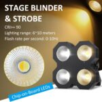 LED Blinder Stage Light,200W COB Par Cool White and Warm White Uplighting, DMX/Master-Slave DJ Light,Stage Blinder & Strobe for Church Wedding Concert Theater Show - Image 5