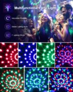 Luditek 3-Pack Sound Activated Party Lights with Remote Control Dj Lighting, Disco Ball Light, Strobe Light Stage Lamp for Home Room Dance Prom Party Decorations Supplies - Image 4