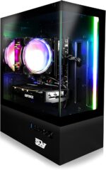 SAAV X10 2025 Gaming PC Tower Computer, AMD Ryzen 5 5500 4.2GHz, GeForce RTX 3050 6GB GDDR6, 22 inch Monitor, 32GB DDR4, 1TB NVMe SSD, WiFi 6, Bluetooth, Windows 11, RGB Prebuilt Desktop Bundle Black - Image 10