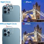 JETech Camera Lens Protector for iPhone 12 Pro Max 6.7-Inch, 9H Tempered Glass, HD Clear, Anti-Scratch, Case Friendly, Does Not Affect Night Shots, 3-Pack - Image 7