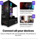 SAAV X10 2025 Gaming PC Tower Computer, AMD Ryzen 5 5500 4.2GHz, GeForce RTX 3050 6GB GDDR6, 22 inch Monitor, 32GB DDR4, 1TB NVMe SSD, WiFi 6, Bluetooth, Windows 11, RGB Prebuilt Desktop Bundle Black - Image 7