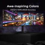 Deco Gear 49" Curved Ultrawide 5K Gaming Monitor, 32:9, 120 Hz, 101% NTSC 100% sRGB, Adjustable, Home Office and Entertainment Workstation - Image 6