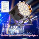 LED Zoom Par Light DJ Stage Light Corded RGBWA+UV 18x18W RGBWA UV 6in1 Par LED with DMX Sound Activated Control, Uplights for Events DJ Wedding Party Church Music Live Show Club DJ Stage Lighting - Image 3